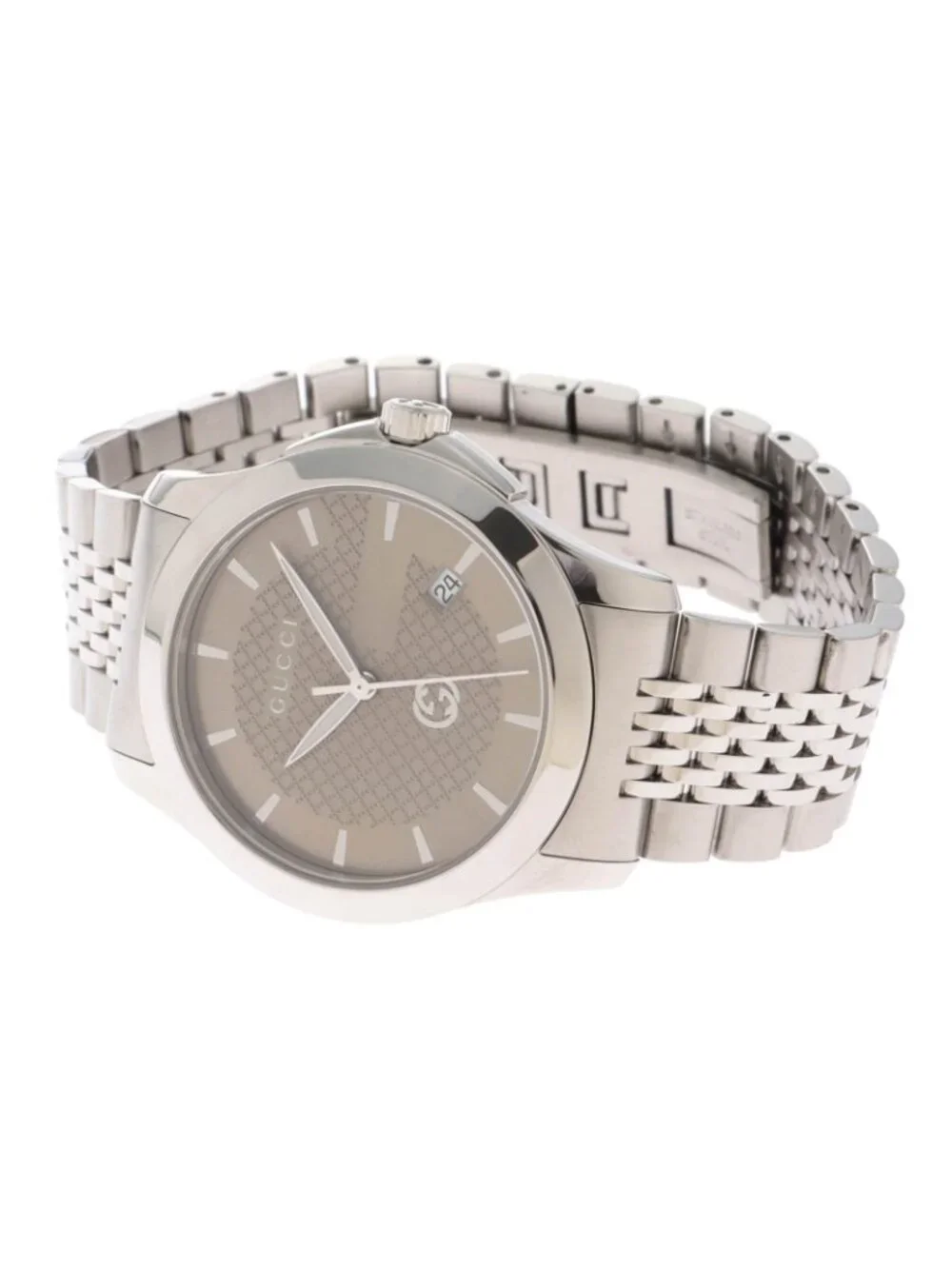 Gucci G-Timeless 126.4 Stainless Steel Brown Watch